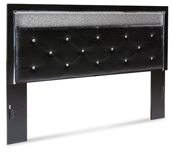 Kaydell King Upholstered Panel Headboard with Mirrored Dresser and Chest at Towne & Country Furniture (AL) furniture, home furniture, home decor, sofa, bedding