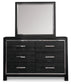 Kaydell King Upholstered Panel Storage Platform Bed with Mirrored Dresser and 2 Nightstands at Towne & Country Furniture (AL) furniture, home furniture, home decor, sofa, bedding