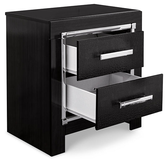 Kaydell King Upholstered Panel Storage Platform Bed with Mirrored Dresser and 2 Nightstands at Towne & Country Furniture (AL) furniture, home furniture, home decor, sofa, bedding