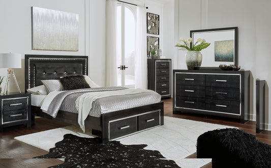 Kaydell Queen Panel Bed with Storage with Mirrored Dresser, Chest and Nightstand at Towne & Country Furniture (AL) furniture, home furniture, home decor, sofa, bedding