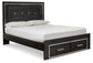Kaydell Queen Panel Bed with Storage with Mirrored Dresser and 2 Nightstands at Towne & Country Furniture (AL) furniture, home furniture, home decor, sofa, bedding