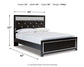 Kaydell Queen Upholstered Panel Bed with Mirrored Dresser at Towne & Country Furniture (AL) furniture, home furniture, home decor, sofa, bedding