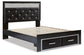 Kaydell Queen Upholstered Panel Storage Platform Bed with Mirrored Dresser at Towne & Country Furniture (AL) furniture, home furniture, home decor, sofa, bedding