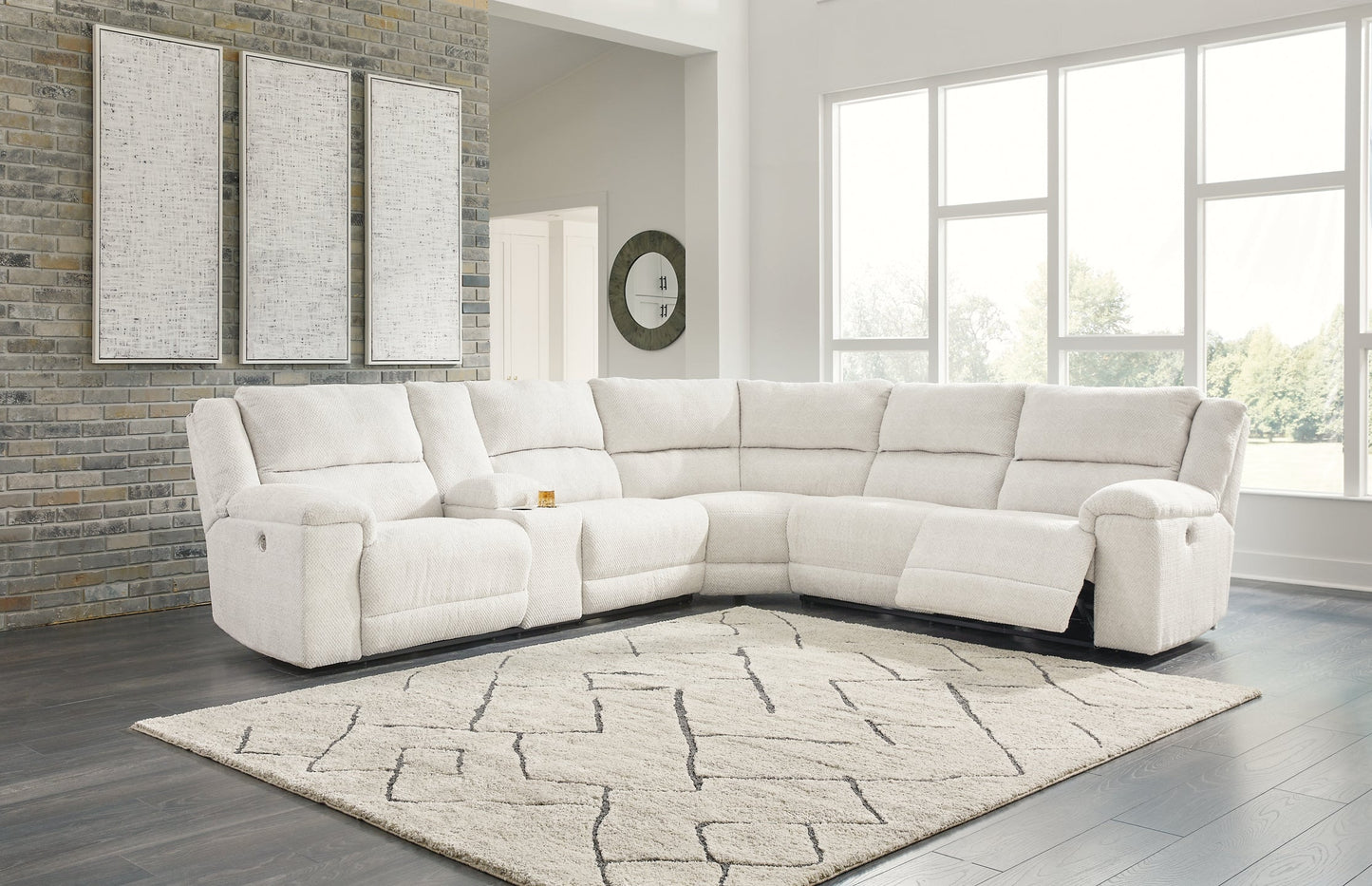 Keensburg 3-Piece Sectional with Recliner at Towne & Country Furniture (AL) furniture, home furniture, home decor, sofa, bedding