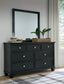 Lanolee California King Panel Bed with Mirrored Dresser and 2 Nightstands at Towne & Country Furniture (AL) furniture, home furniture, home decor, sofa, bedding