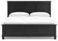 Lanolee California King Panel Bed with Mirrored Dresser and 2 Nightstands at Towne & Country Furniture (AL) furniture, home furniture, home decor, sofa, bedding