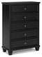 Lanolee Five Drawer Chest at Towne & Country Furniture (AL) furniture, home furniture, home decor, sofa, bedding