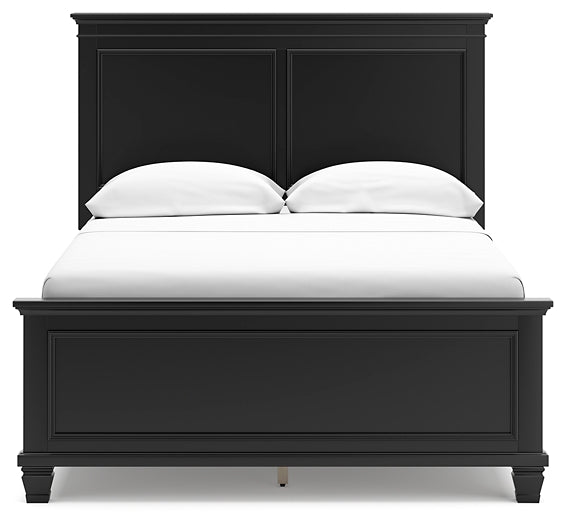 Lanolee Full Panel Bed with Mirrored Dresser and 2 Nightstands at Towne & Country Furniture (AL) furniture, home furniture, home decor, sofa, bedding