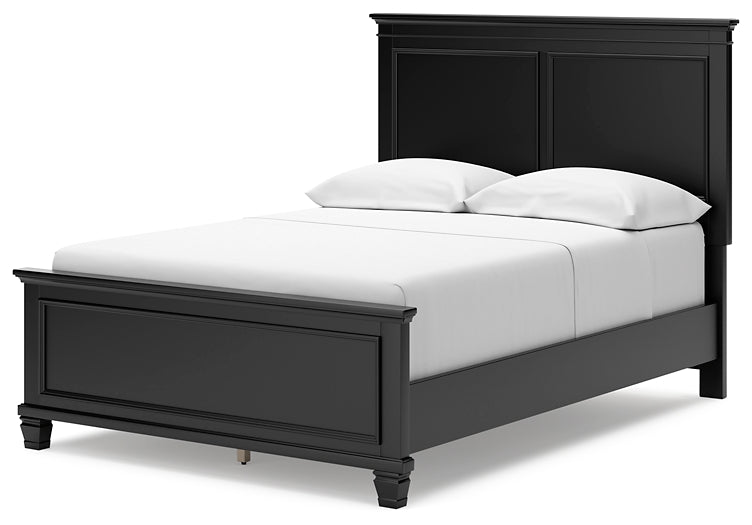 Lanolee Full Panel Bed with Mirrored Dresser and 2 Nightstands at Towne & Country Furniture (AL) furniture, home furniture, home decor, sofa, bedding