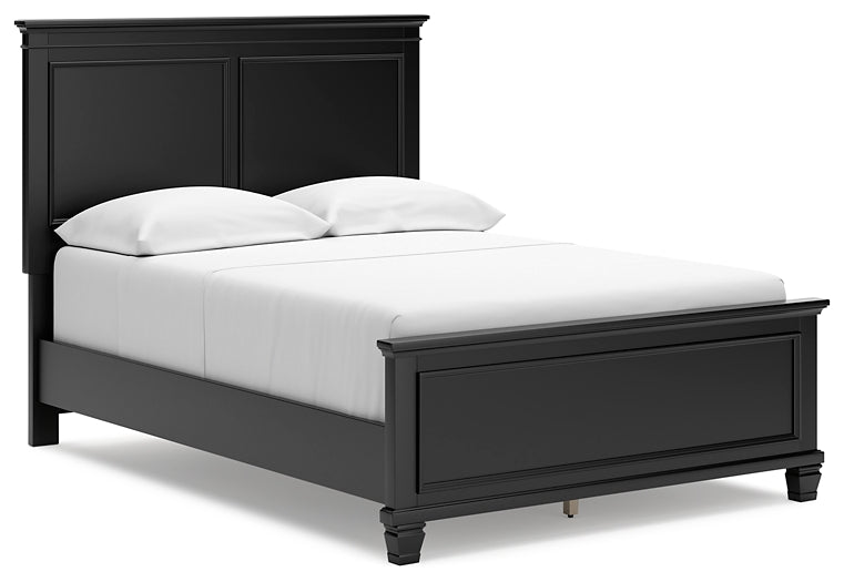 Lanolee Full Panel Bed with Mirrored Dresser and 2 Nightstands at Towne & Country Furniture (AL) furniture, home furniture, home decor, sofa, bedding