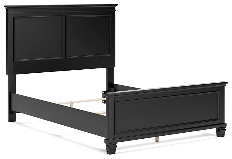 Lanolee Full Panel Bed with Mirrored Dresser and 2 Nightstands at Towne & Country Furniture (AL) furniture, home furniture, home decor, sofa, bedding