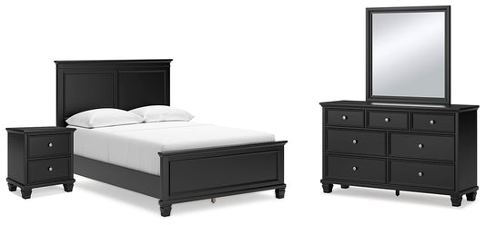 Lanolee Full Panel Bed with Mirrored Dresser and Nightstand at Towne & Country Furniture (AL) furniture, home furniture, home decor, sofa, bedding