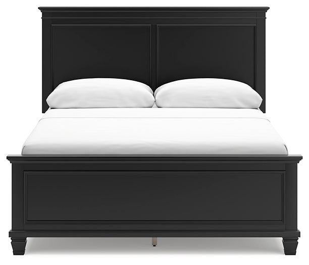 Lanolee Queen Panel Bed with Mirrored Dresser and Chest at Towne & Country Furniture (AL) furniture, home furniture, home decor, sofa, bedding