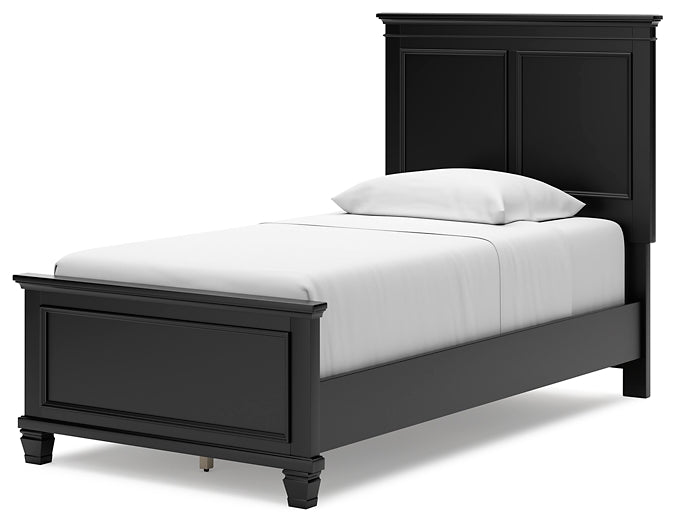 Lanolee Twin Panel Bed with Mirrored Dresser and 2 Nightstands at Towne & Country Furniture (AL) furniture, home furniture, home decor, sofa, bedding