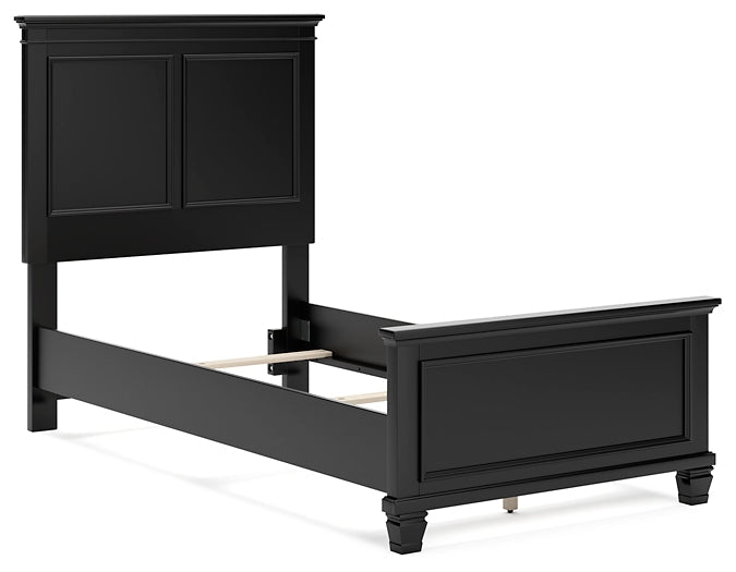 Lanolee Twin Panel Bed with Mirrored Dresser and 2 Nightstands at Towne & Country Furniture (AL) furniture, home furniture, home decor, sofa, bedding