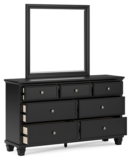 Lanolee Twin Panel Bed with Mirrored Dresser and 2 Nightstands at Towne & Country Furniture (AL) furniture, home furniture, home decor, sofa, bedding