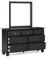 Lanolee Twin Panel Bed with Mirrored Dresser and 2 Nightstands at Towne & Country Furniture (AL) furniture, home furniture, home decor, sofa, bedding