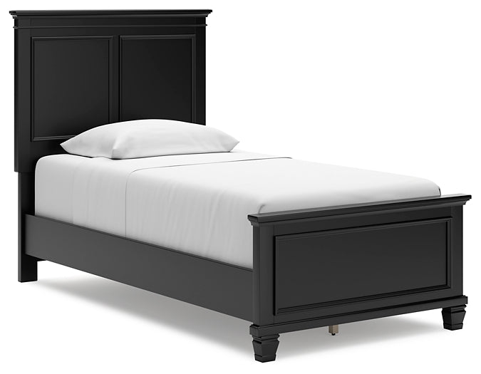 Lanolee Twin Panel Bed with Mirrored Dresser and 2 Nightstands at Towne & Country Furniture (AL) furniture, home furniture, home decor, sofa, bedding