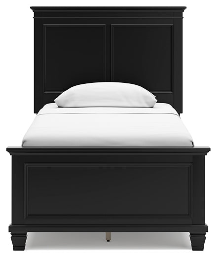 Lanolee Twin Panel Bed with Mirrored Dresser and 2 Nightstands at Towne & Country Furniture (AL) furniture, home furniture, home decor, sofa, bedding