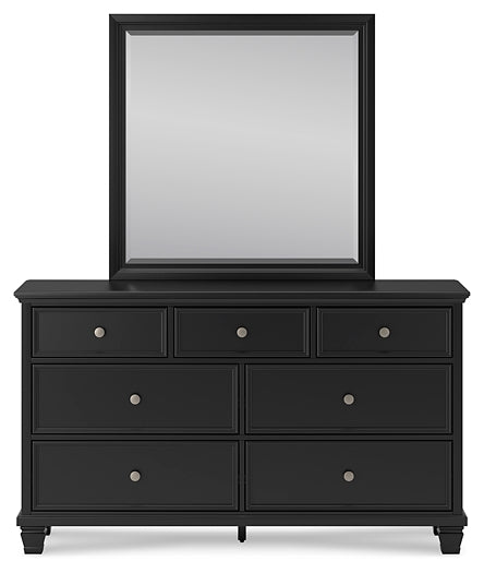 Lanolee Twin Panel Bed with Mirrored Dresser and 2 Nightstands at Towne & Country Furniture (AL) furniture, home furniture, home decor, sofa, bedding