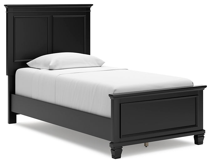 Lanolee Twin Panel Bed with Mirrored Dresser and Nightstand at Towne & Country Furniture (AL) furniture, home furniture, home decor, sofa, bedding