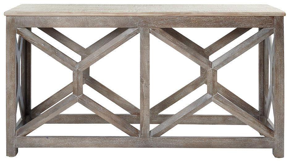 Lanzburg Console Sofa Table at Towne & Country Furniture (AL) furniture, home furniture, home decor, sofa, bedding