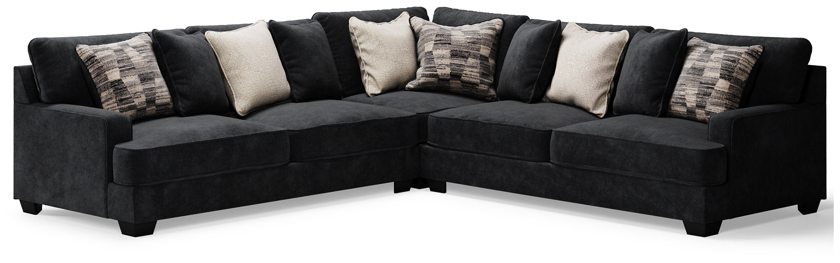 Lavernett 3-Piece Sectional with Ottoman at Towne & Country Furniture (AL) furniture, home furniture, home decor, sofa, bedding