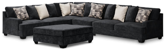 Lavernett 4-Piece Sectional with Ottoman at Towne & Country Furniture (AL) furniture, home furniture, home decor, sofa, bedding