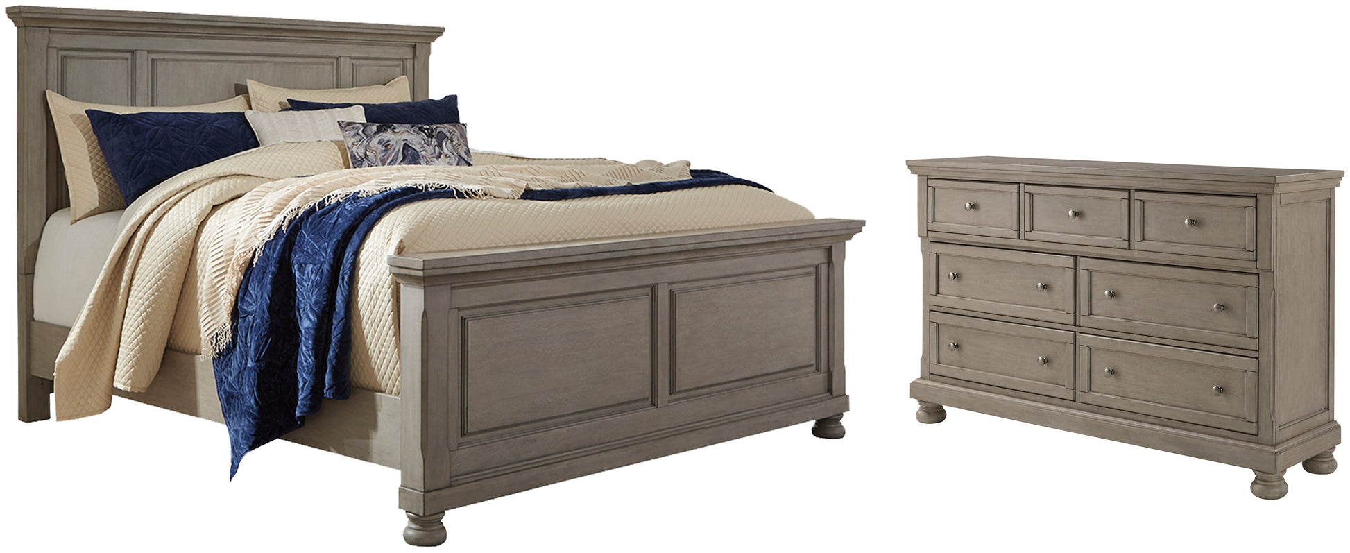 Lettner California King Panel Bed with Dresser at Towne & Country Furniture (AL) furniture, home furniture, home decor, sofa, bedding
