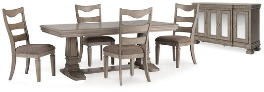Lexorne Dining Table and 4 Chairs with Storage at Towne & Country Furniture (AL) furniture, home furniture, home decor, sofa, bedding