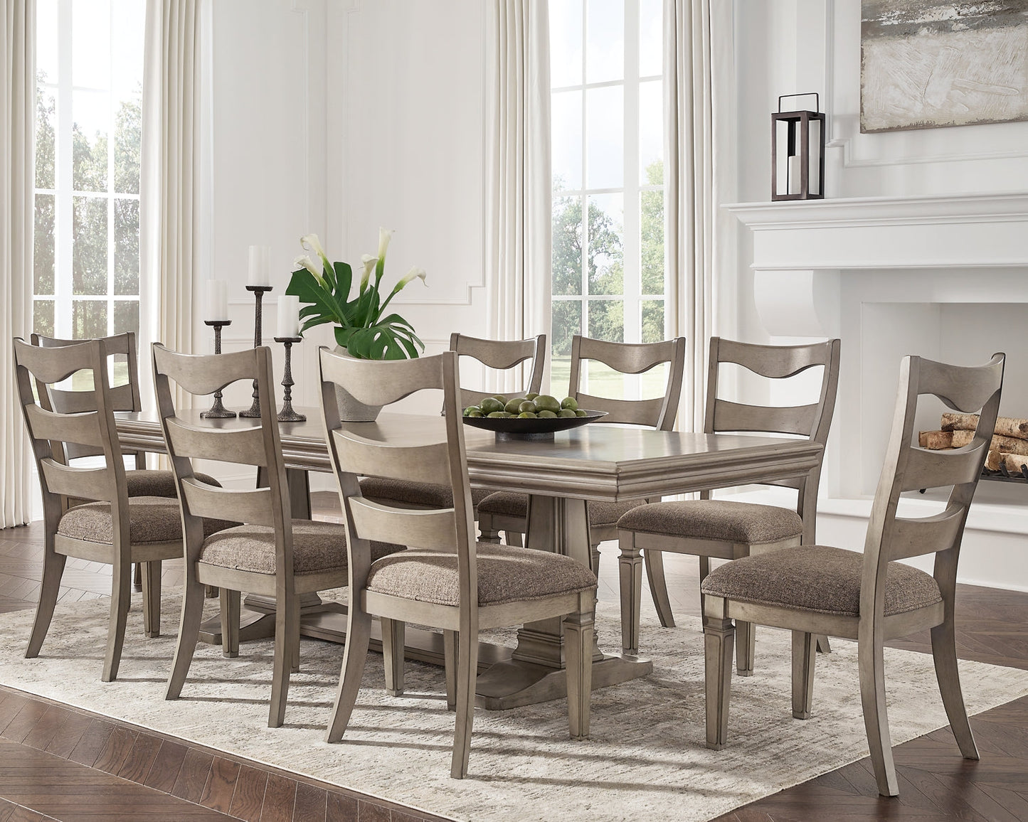 Lexorne Dining Table and 8 Chairs at Towne & Country Furniture (AL) furniture, home furniture, home decor, sofa, bedding