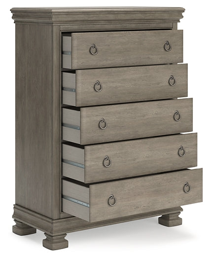Lexorne King Sleigh Bed with Mirrored Dresser and Chest at Towne & Country Furniture (AL) furniture, home furniture, home decor, sofa, bedding