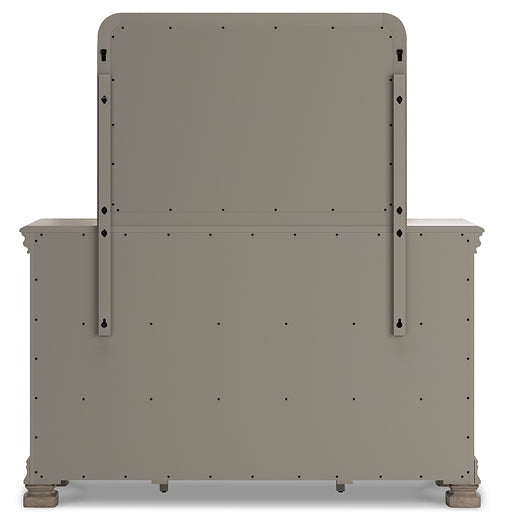 Lexorne King Sleigh Bed with Mirrored Dresser and Chest at Towne & Country Furniture (AL) furniture, home furniture, home decor, sofa, bedding