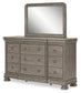 Lexorne King Sleigh Bed with Mirrored Dresser and Chest at Towne & Country Furniture (AL) furniture, home furniture, home decor, sofa, bedding