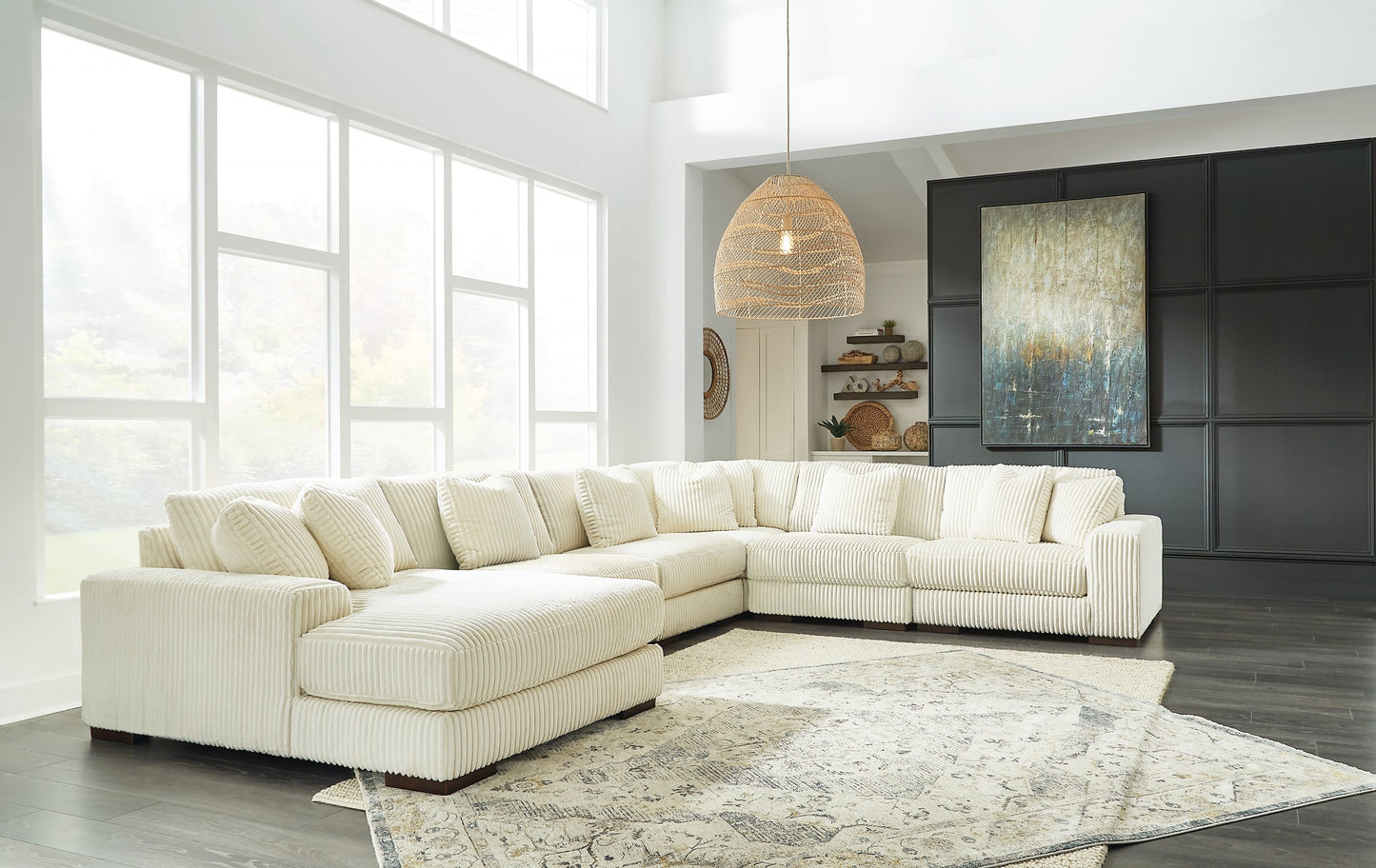 Lindyn 6-Piece Sectional with Ottoman at Towne & Country Furniture (AL) furniture, home furniture, home decor, sofa, bedding