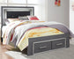 Lodanna Full Panel Bed with 2 Storage Drawers with Mirrored Dresser at Towne & Country Furniture (AL) furniture, home furniture, home decor, sofa, bedding