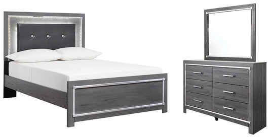 Lodanna Full Panel Bed with Mirrored Dresser at Towne & Country Furniture (AL) furniture, home furniture, home decor, sofa, bedding