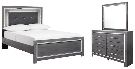 Lodanna Full Panel Bed with Mirrored Dresser at Towne & Country Furniture (AL) furniture, home furniture, home decor, sofa, bedding