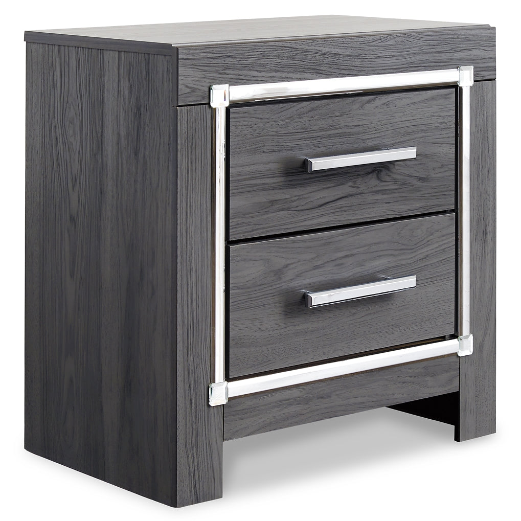 Lodanna Full Upholstered Panel Headboard with Mirrored Dresser and 2 Nightstands at Towne & Country Furniture (AL) furniture, home furniture, home decor, sofa, bedding
