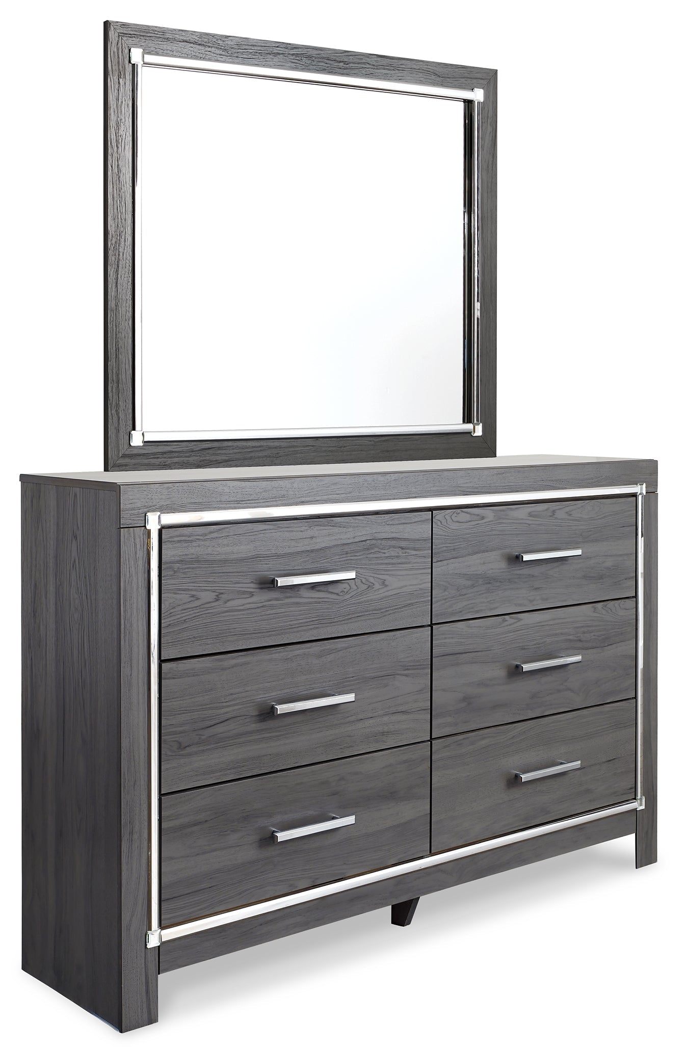 Lodanna King Panel Bed with 2 Storage Drawers with Mirrored Dresser and Chest at Towne & Country Furniture (AL) furniture, home furniture, home decor, sofa, bedding