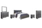 Lodanna King Panel Bed with Mirrored Dresser, Chest and Nightstand at Towne & Country Furniture (AL) furniture, home furniture, home decor, sofa, bedding
