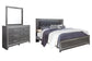 Lodanna King Panel Bed with Mirrored Dresser at Towne & Country Furniture (AL) furniture, home furniture, home decor, sofa, bedding