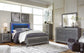 Lodanna Queen Panel Bed with Mirrored Dresser and 2 Nightstands at Towne & Country Furniture (AL) furniture, home furniture, home decor, sofa, bedding
