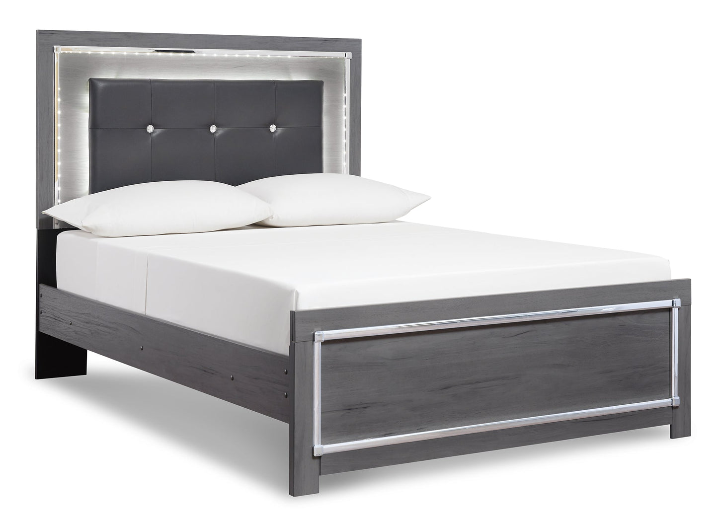Lodanna Queen Panel Bed with Mirrored Dresser and Chest at Towne & Country Furniture (AL) furniture, home furniture, home decor, sofa, bedding