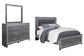 Lodanna Queen Panel Bed with Mirrored Dresser at Towne & Country Furniture (AL) furniture, home furniture, home decor, sofa, bedding