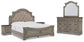Lodenbay California King Panel Bed with Mirrored Dresser and 2 Nightstands at Towne & Country Furniture (AL) furniture, home furniture, home decor, sofa, bedding