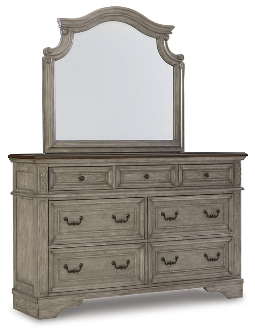 Lodenbay California King Panel Bed with Mirrored Dresser and Chest at Towne & Country Furniture (AL) furniture, home furniture, home decor, sofa, bedding
