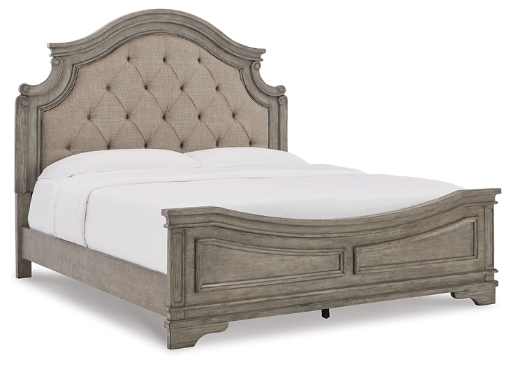 Lodenbay California King Panel Bed with Mirrored Dresser and Chest at Towne & Country Furniture (AL) furniture, home furniture, home decor, sofa, bedding