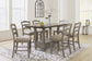 Lodenbay Counter Height Dining Table and 6 Barstools with Storage at Towne & Country Furniture (AL) furniture, home furniture, home decor, sofa, bedding