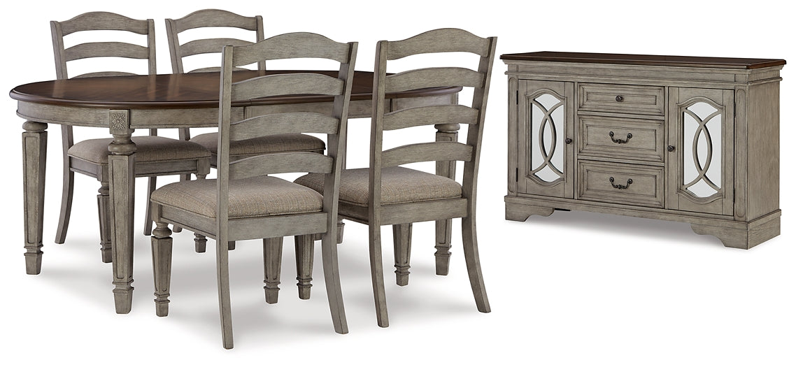 Lodenbay Dining Table and 4 Chairs with Storage at Towne & Country Furniture (AL) furniture, home furniture, home decor, sofa, bedding